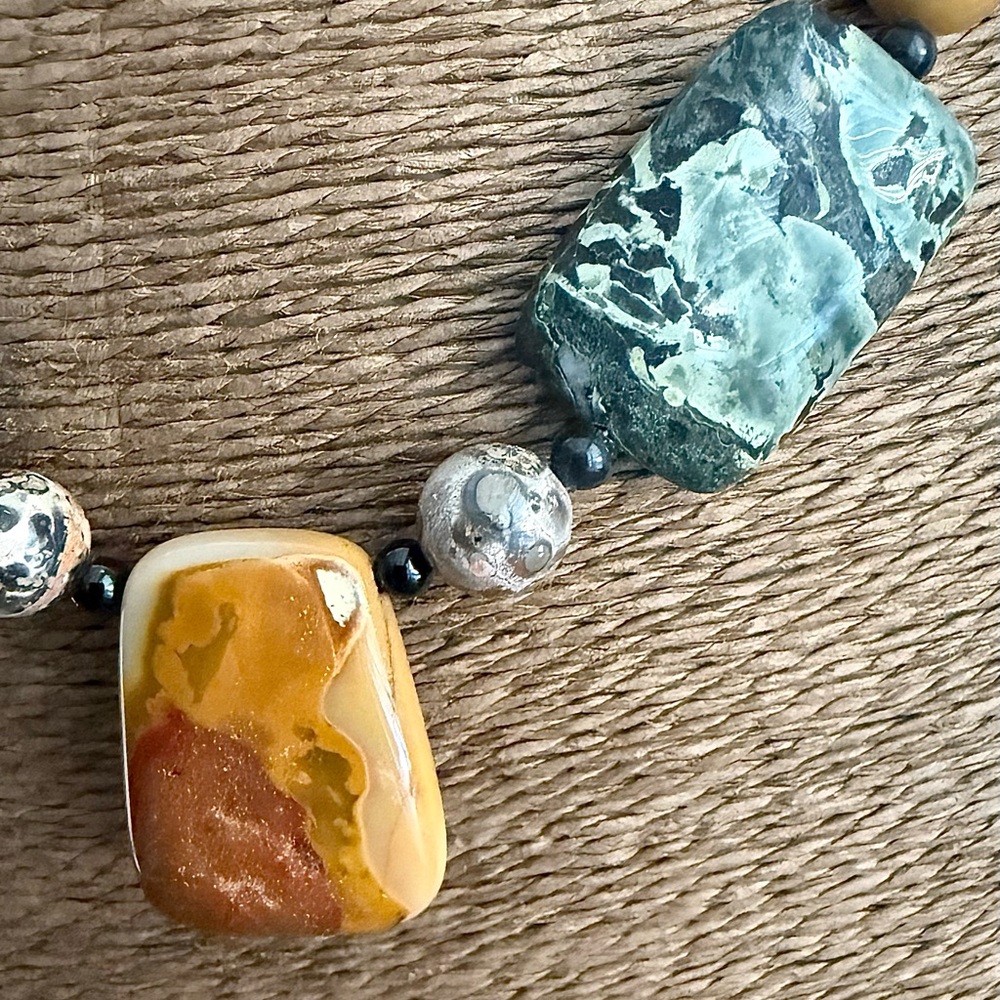 Multi Gemstone Tiger’s Eye, Jasper, Ruby In Zoisi… - image 3